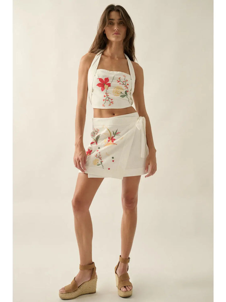 Amalfi Wrap Mini Skirt