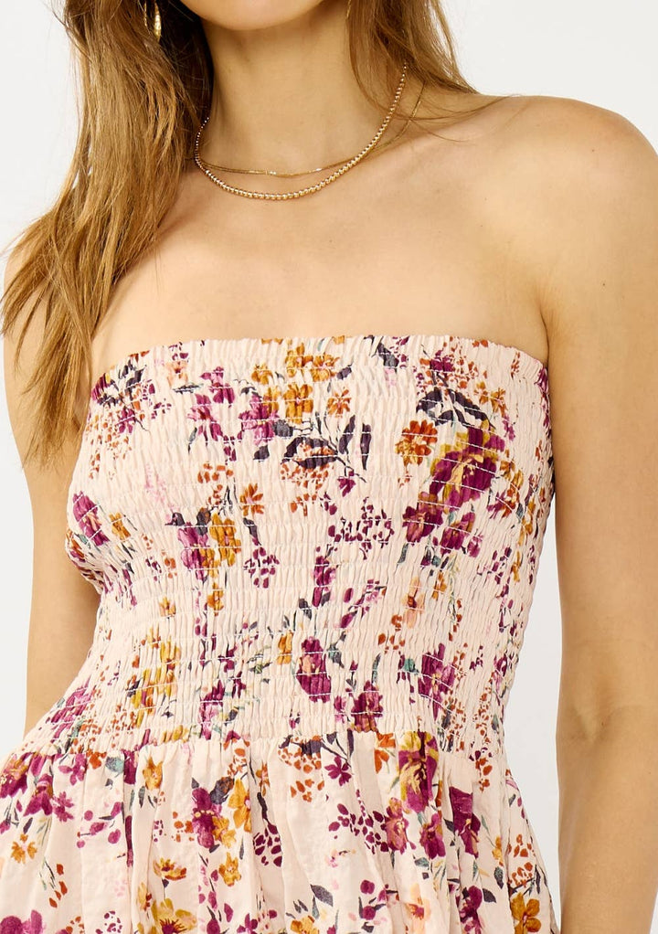 Solene Floral Convertible Smocked Waist Skirt