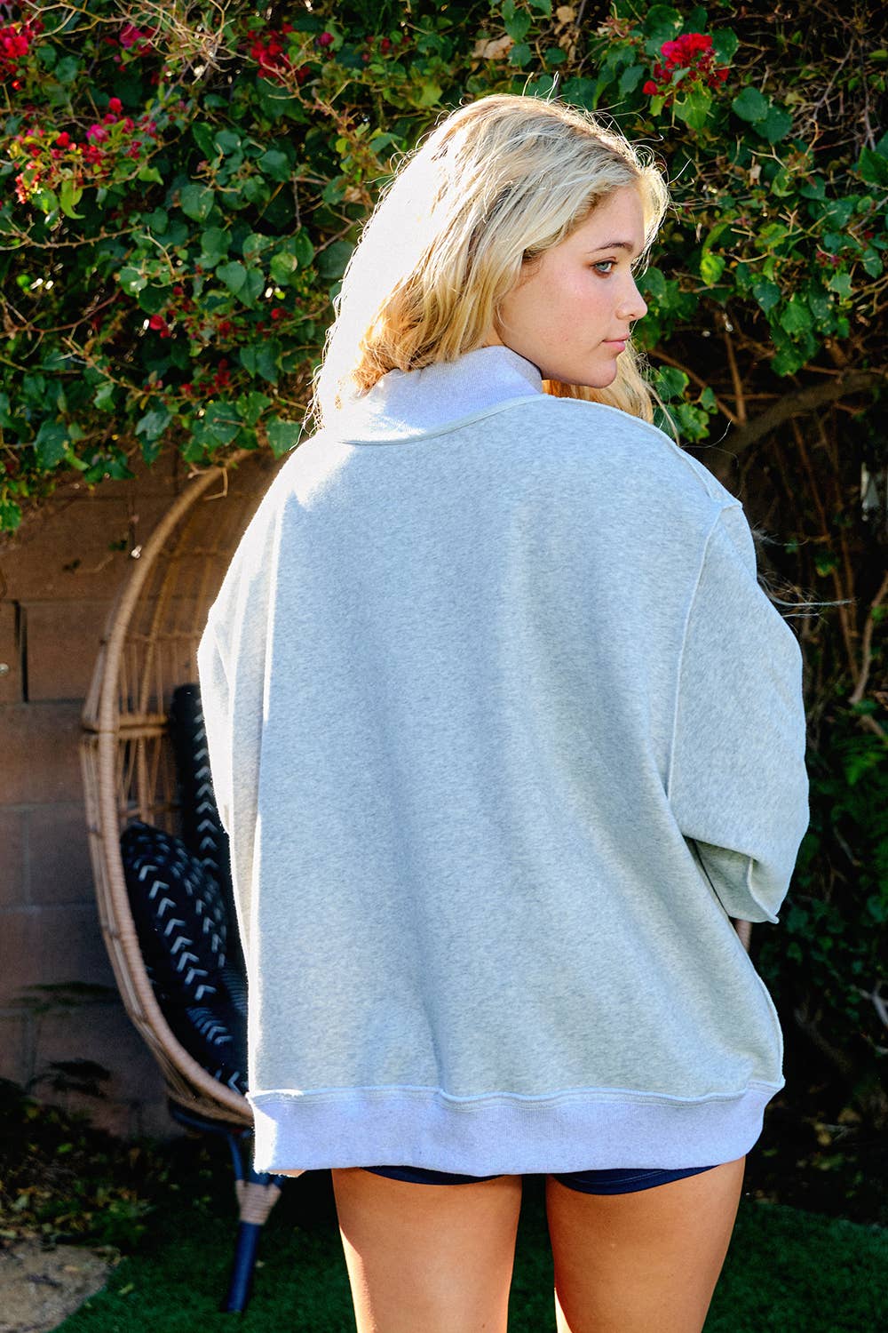 Studio Girl Reversible Mockneck Sweatshirt