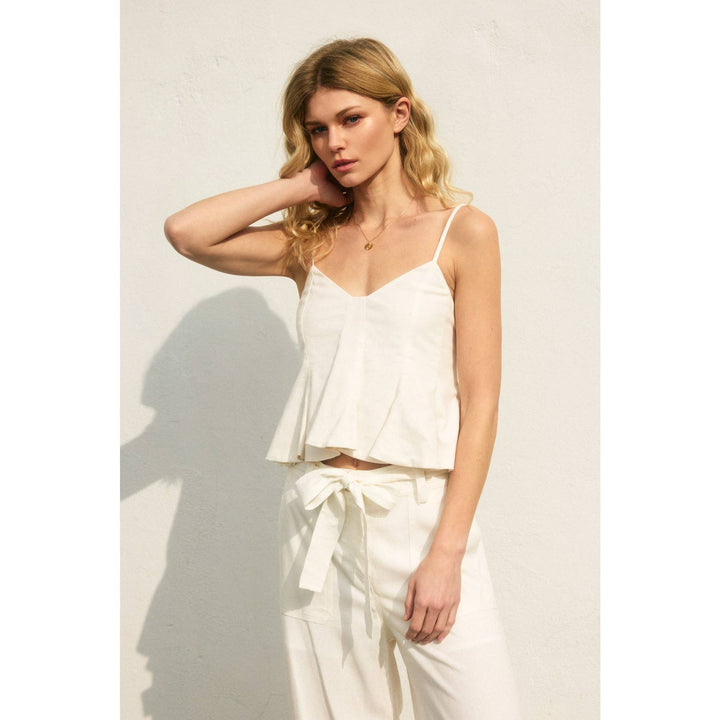 Heaven Sent Sleeveless Flared Top