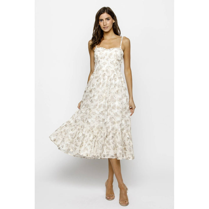 Dalila Rose Print Floral Midi Dress