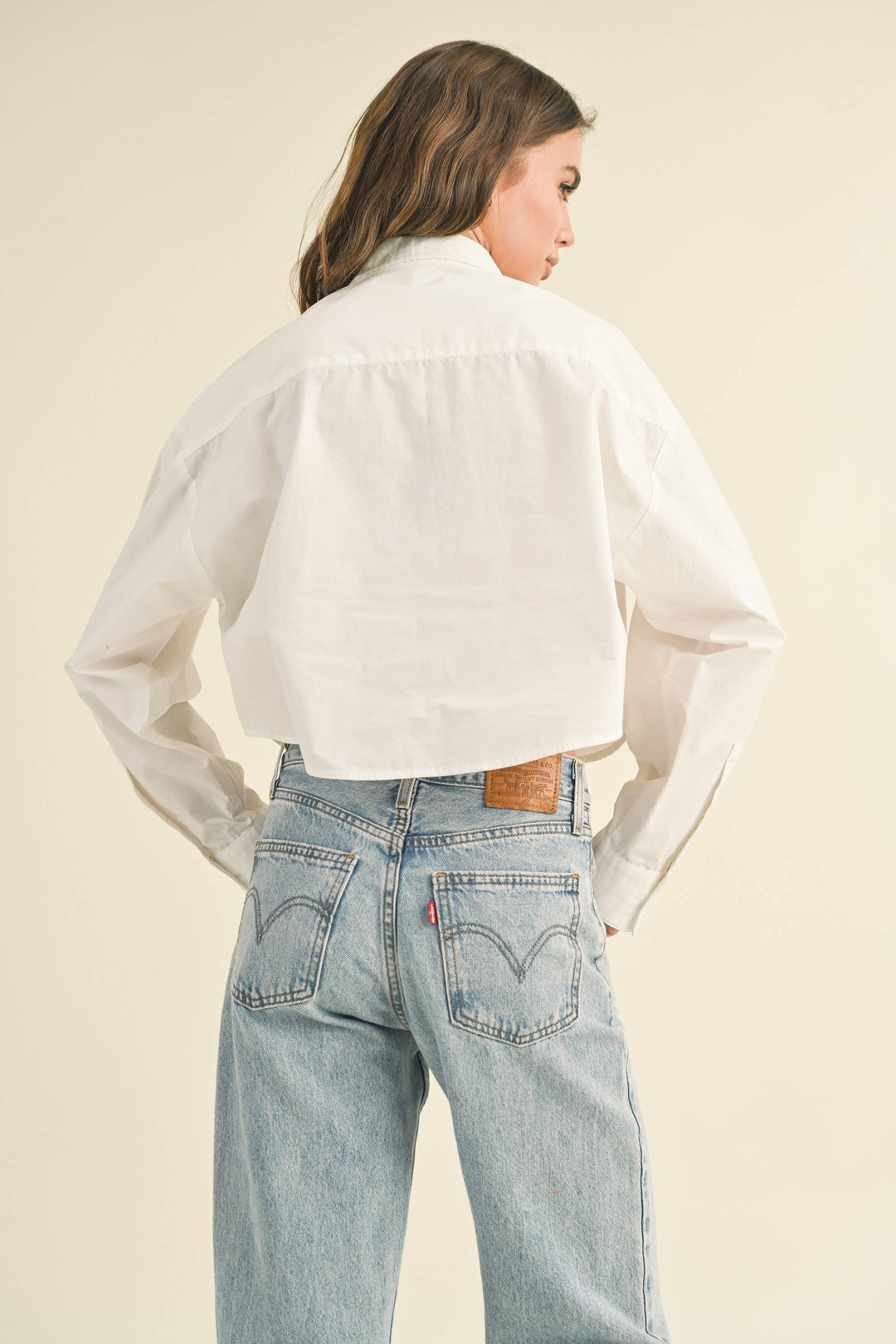 Lina Cropped Button-Down
