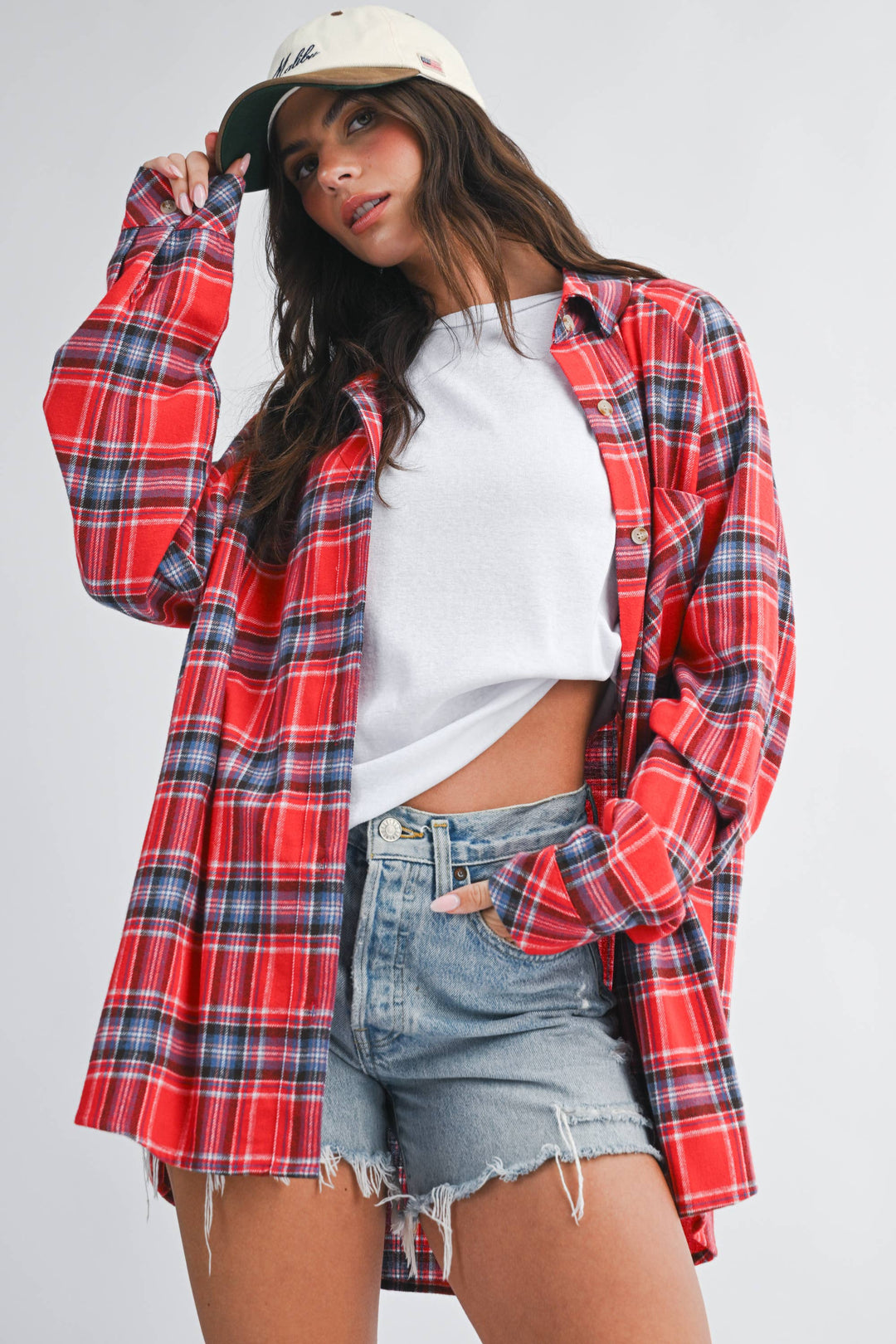 Rory Oversized Plaid Button Down Shirt