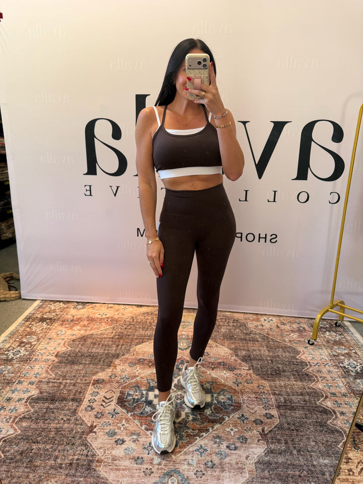 Everyday Contrast Double Strap Sports Bra
