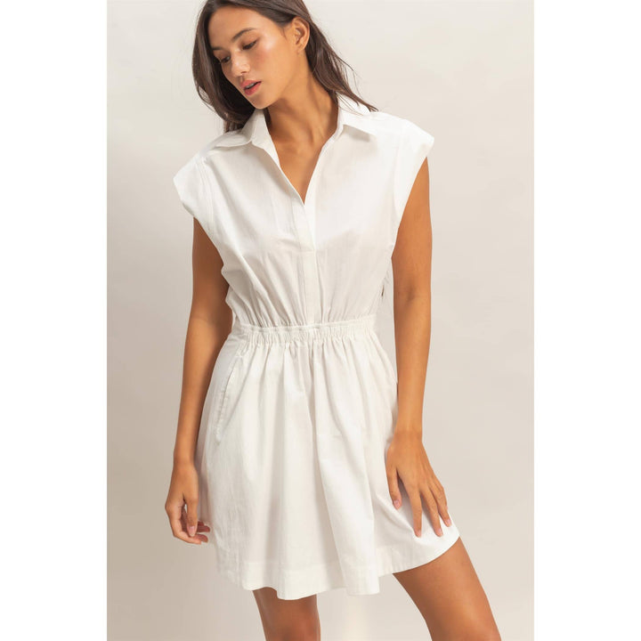 Rumi Sleeveless Collared Mini Dress