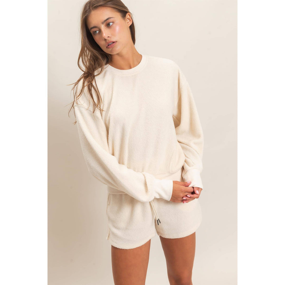 Collins Contrast Sweatshirt & Shorts Set