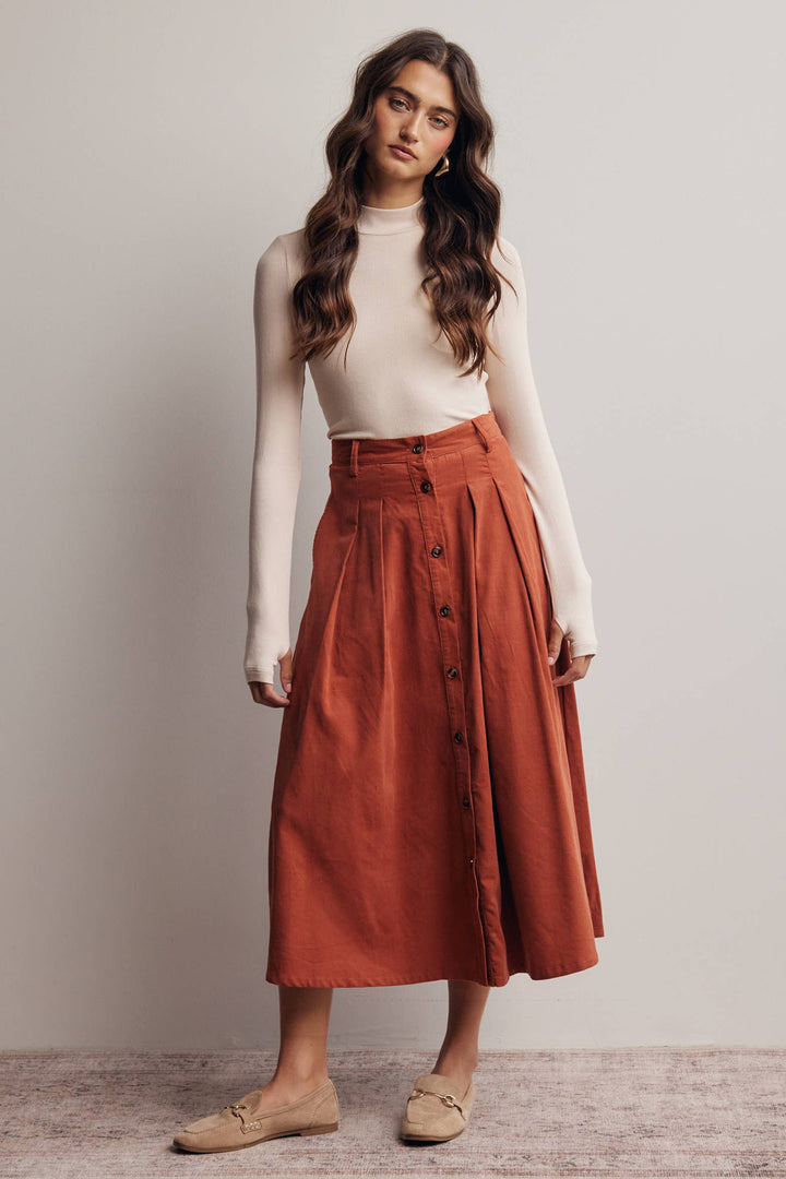 Livia Ribbed Mock Neck Top