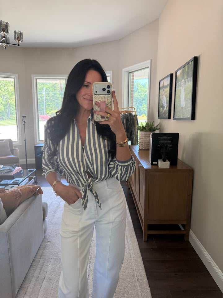 Hamptons Stripe Knot Front Shirt