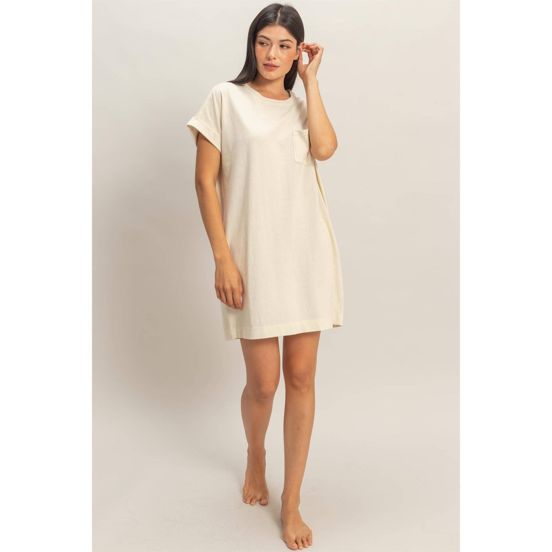 Nola Round Neck T-Shirt Mini Dress