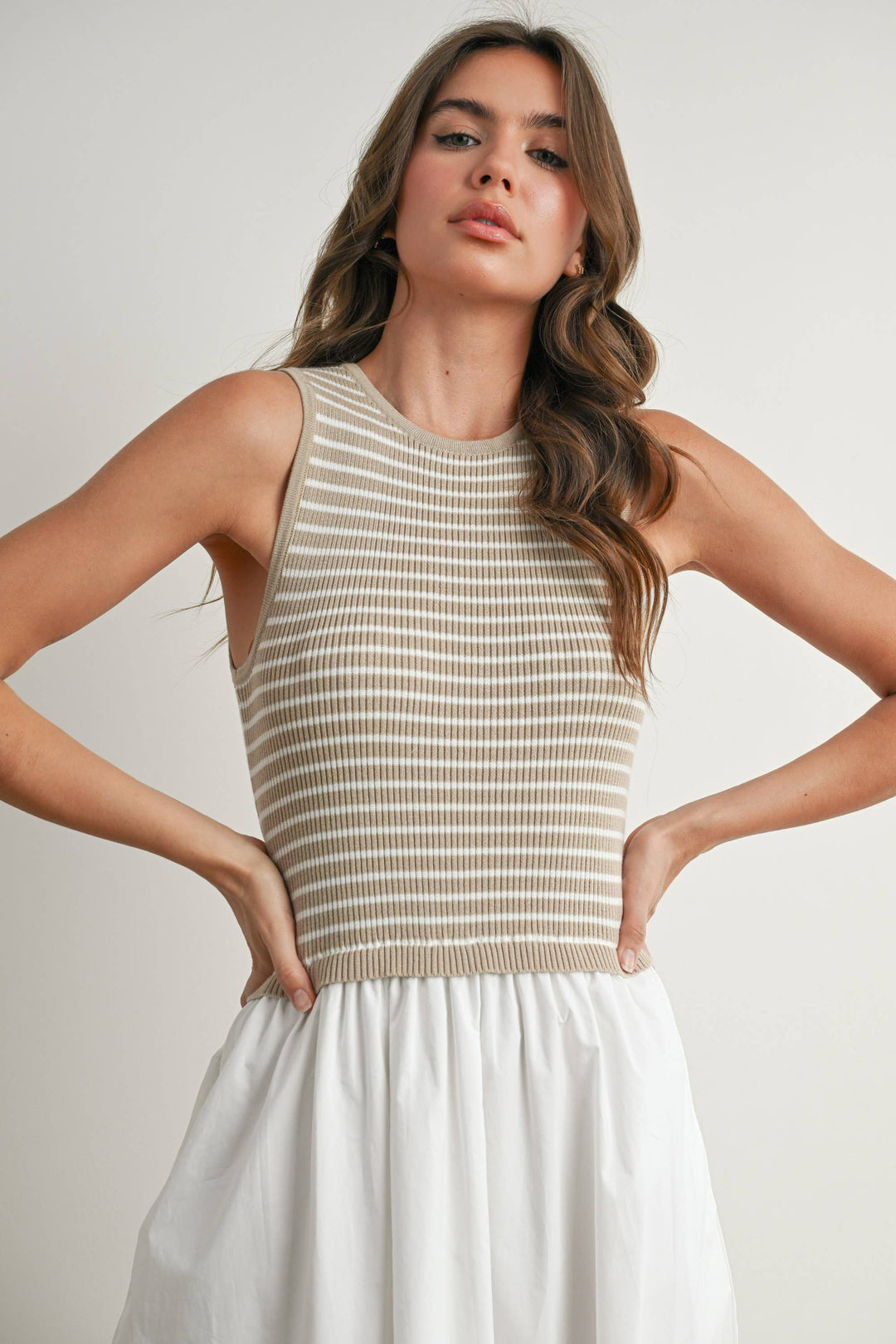 Daria Striped Sleeveless Maxi Dress