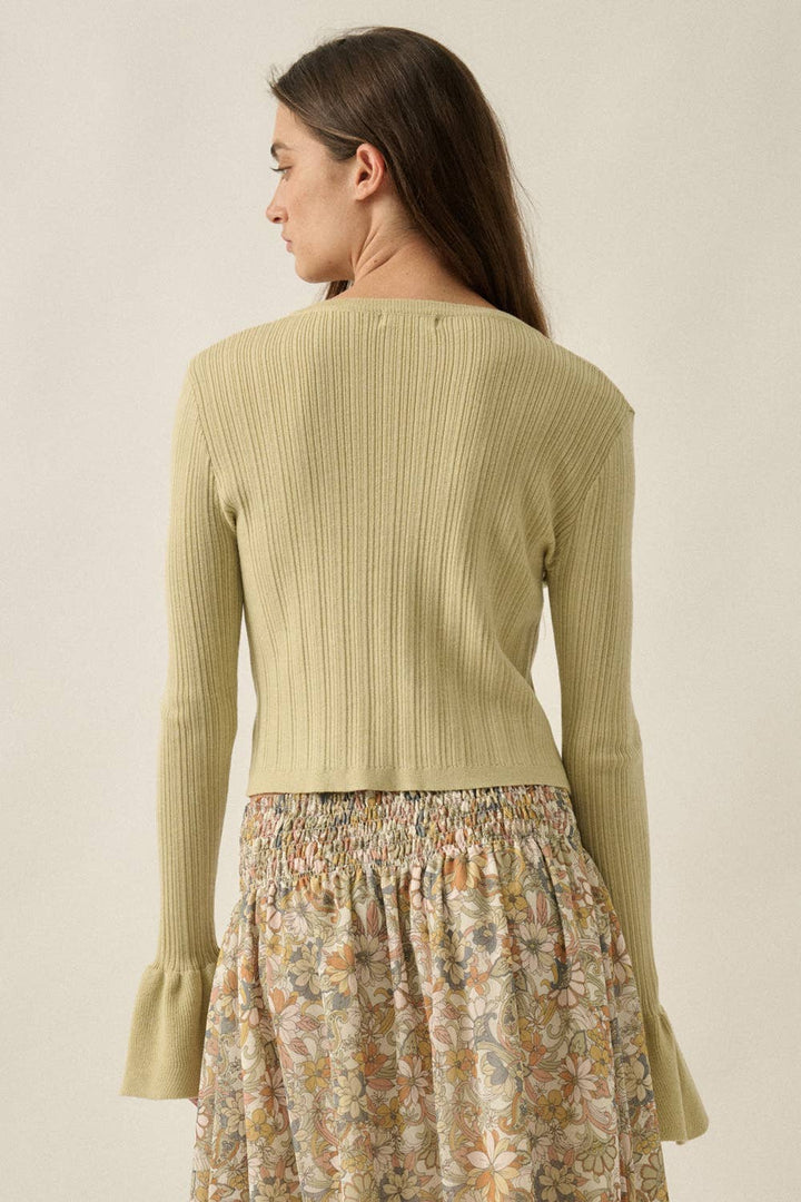 Palmer Tie-Front Knit Cardigan