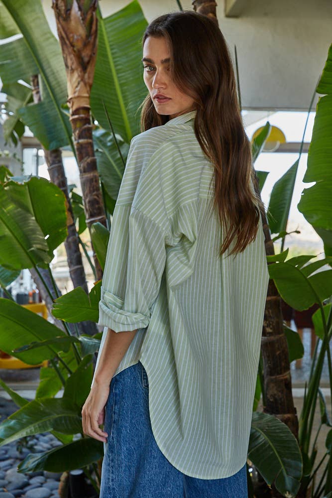 Gemma Striped Buttondown Shirt