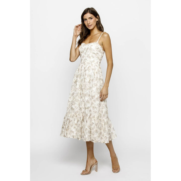 Dalila Rose Print Floral Midi Dress