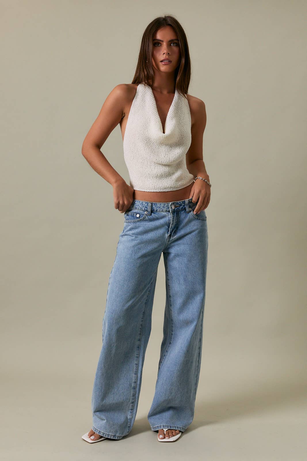 Monaco Halter Neck Sweater Top