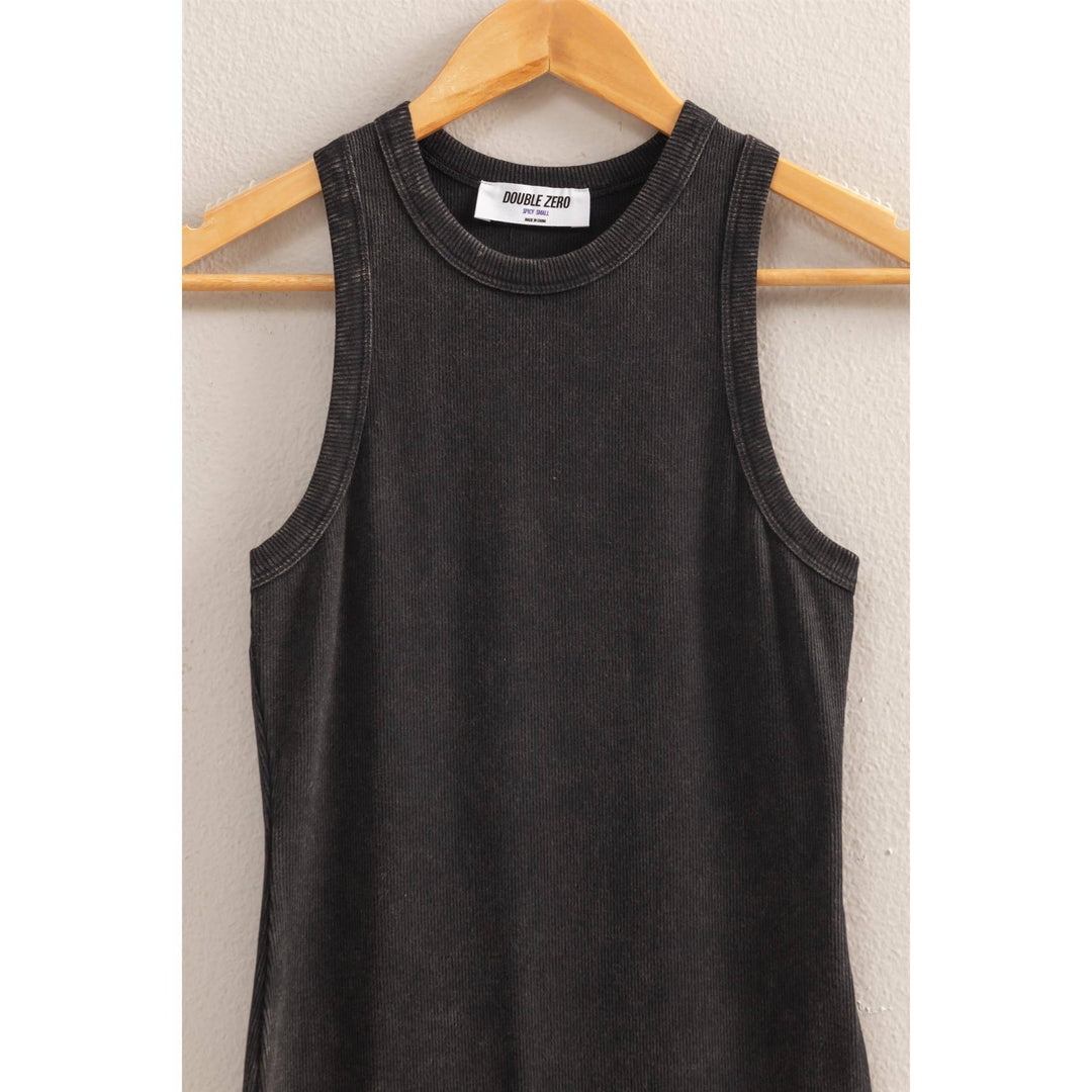 Luca Acid Washed Ribbed Mini Dress