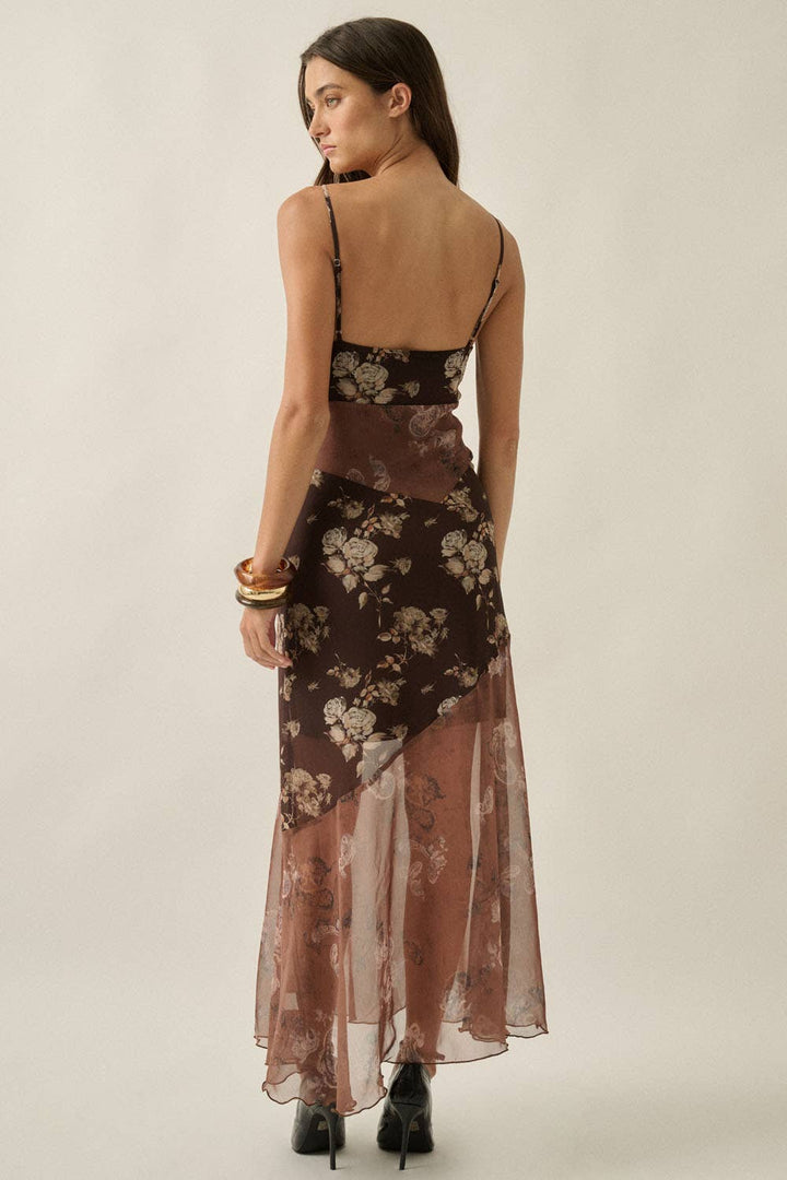 Autumn Muse Floral & Paisley Maxi Dress
