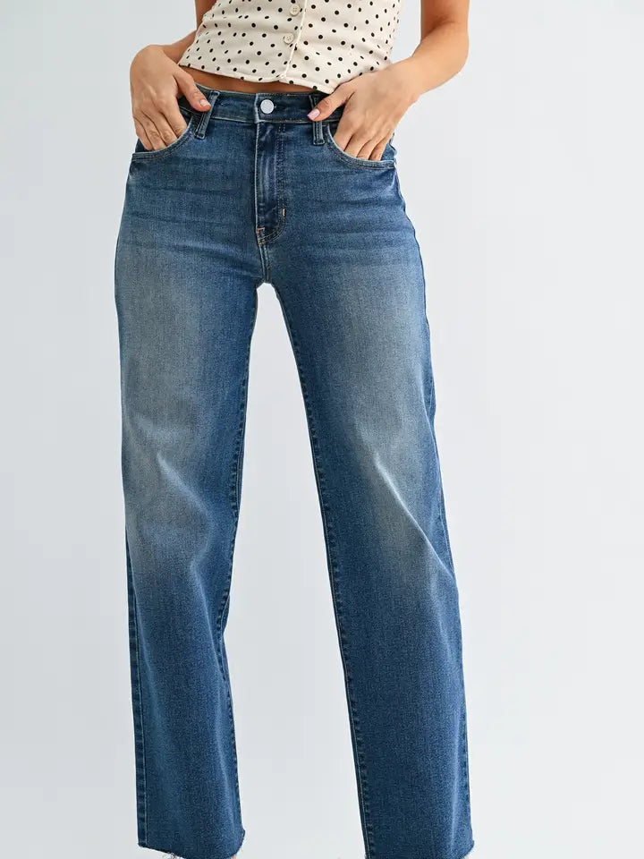 Just Black Denim Slim Palazzo with Scissor Cut