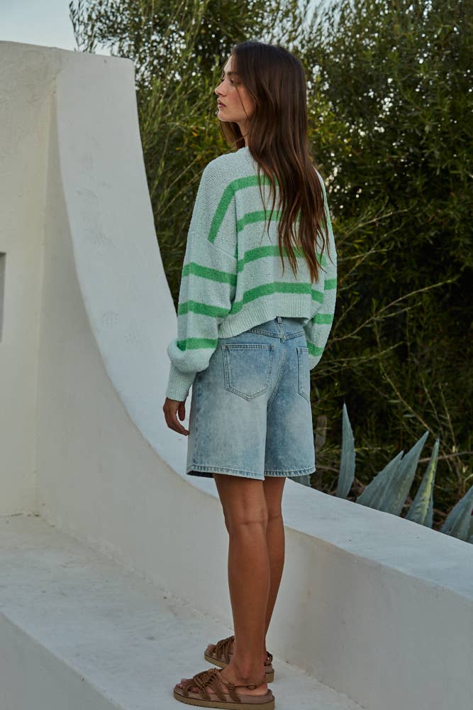Ava Striped Crewneck Top