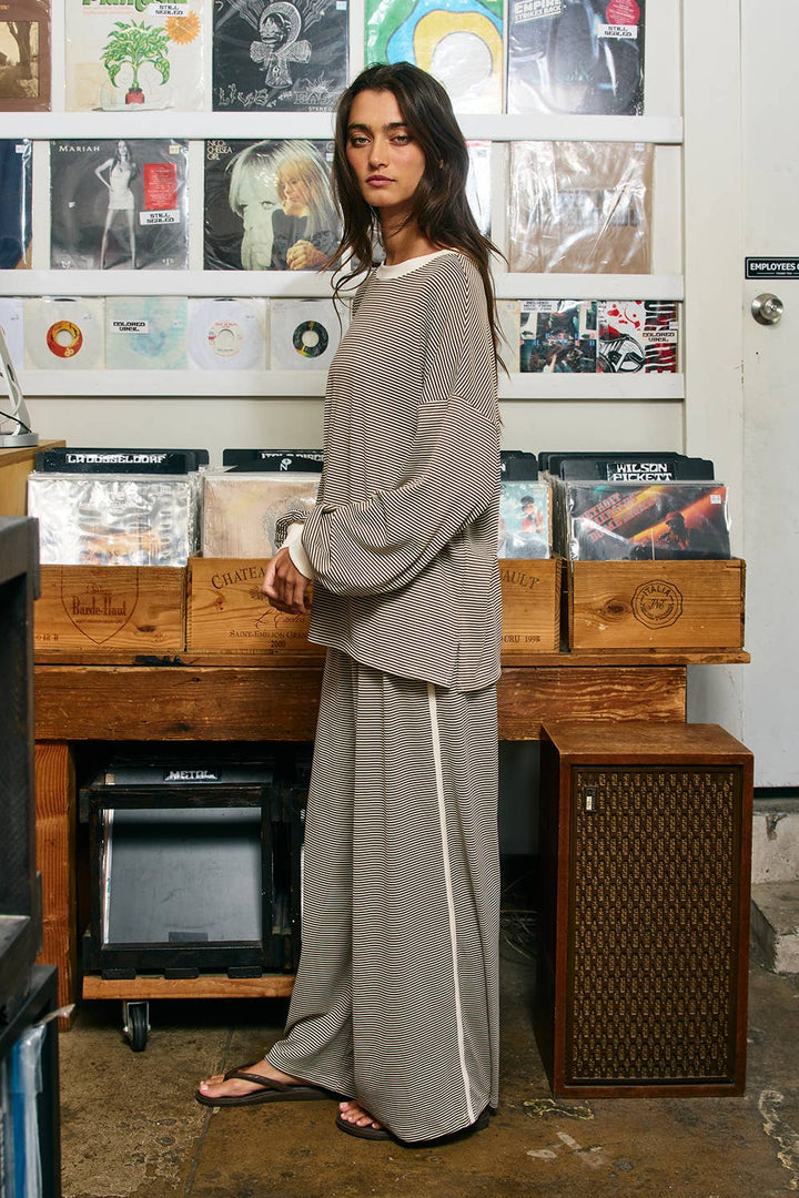 Remi Micro-Stripe Wide-Leg Pants