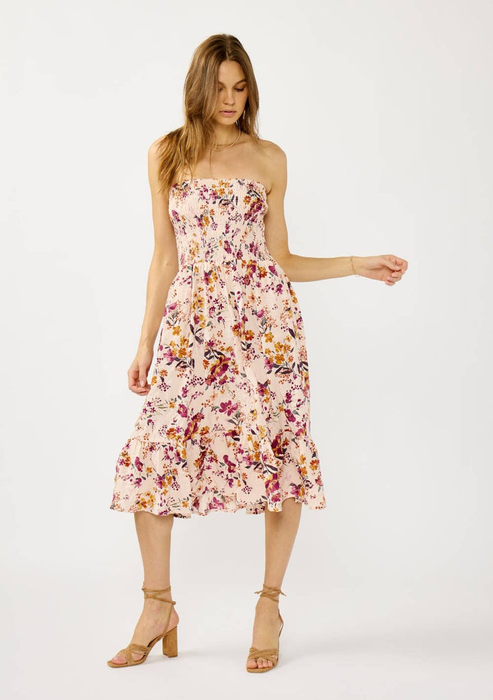 Solene Floral Convertible Smocked Waist Skirt