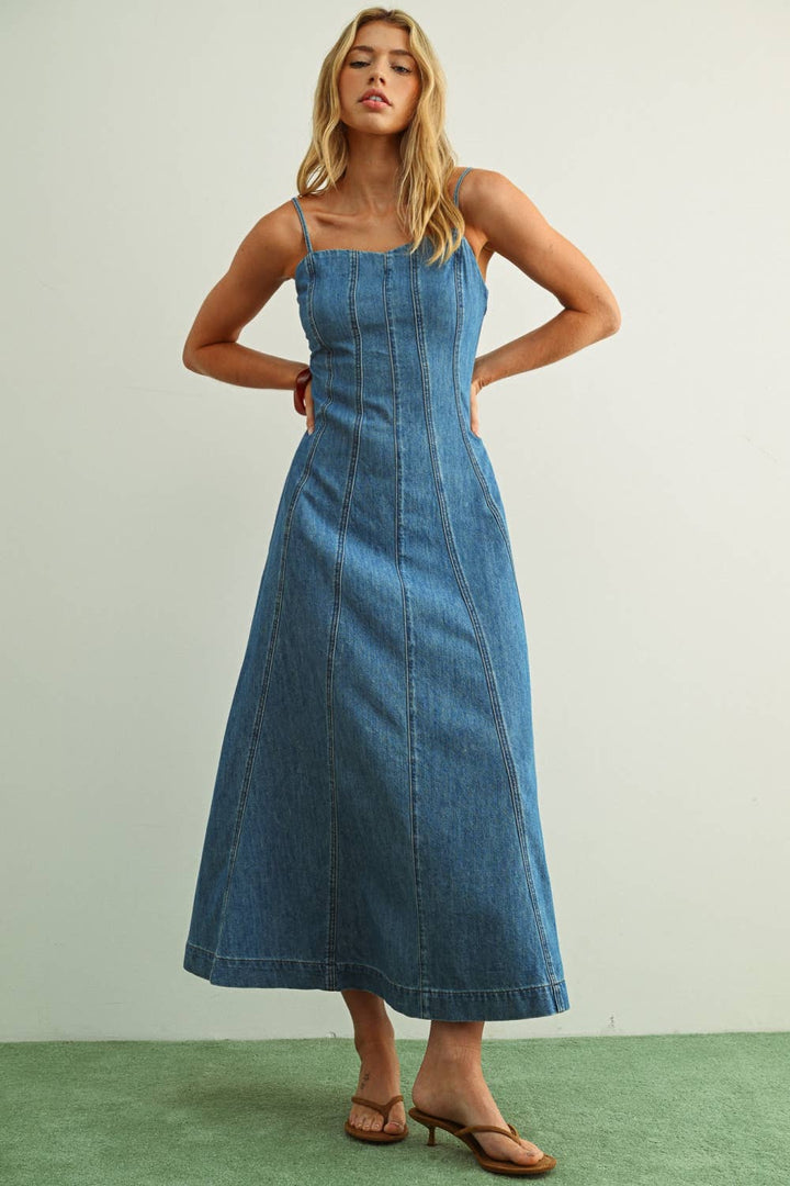 Indigo Maxi Denim Dress