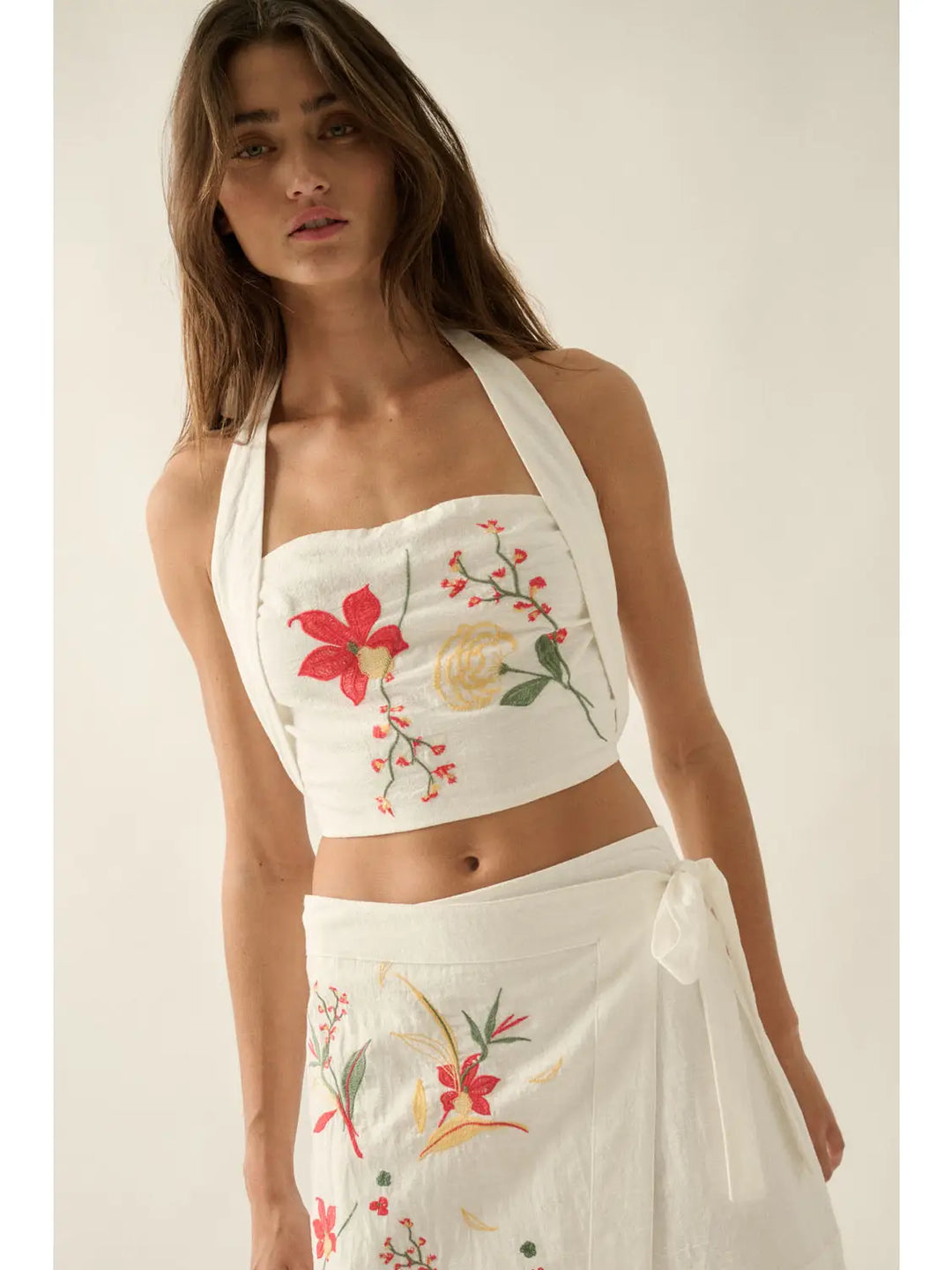 Amalfi Embroidered Halter Top