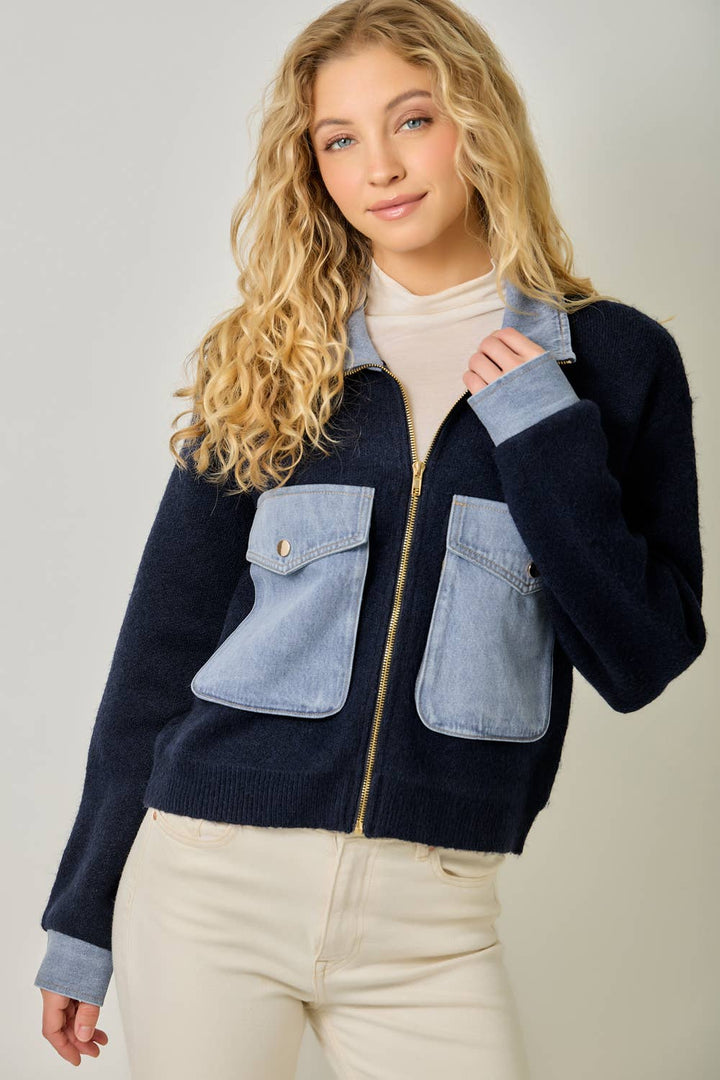 Hudson Denim Sweater Jacket