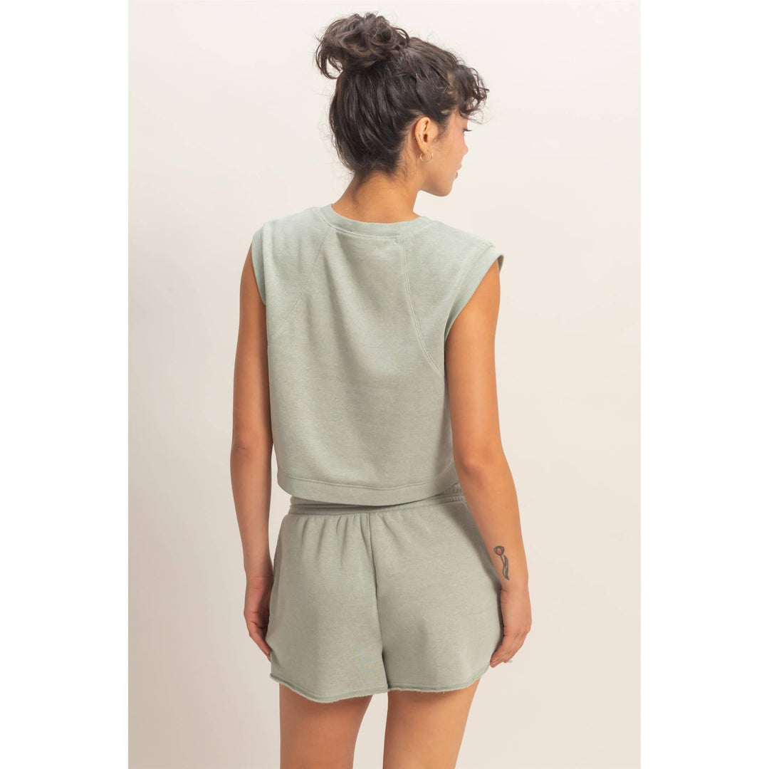 Coastal Breeze Sleeveless Top & Shorts Set