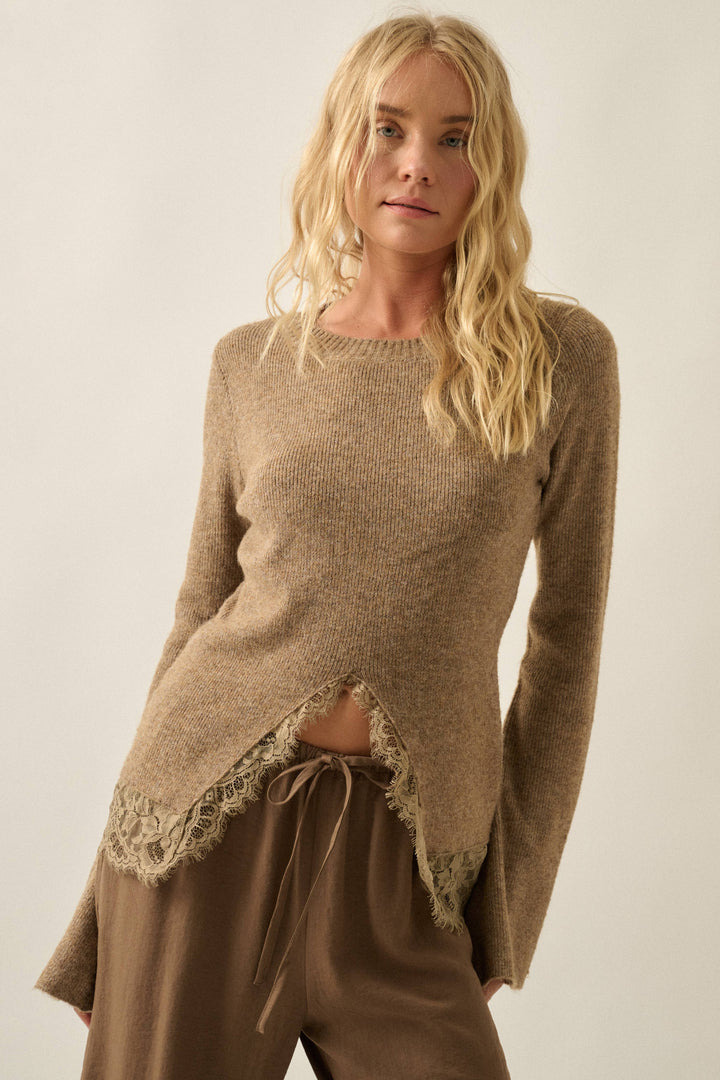 Delicate Edge Lace Sweater