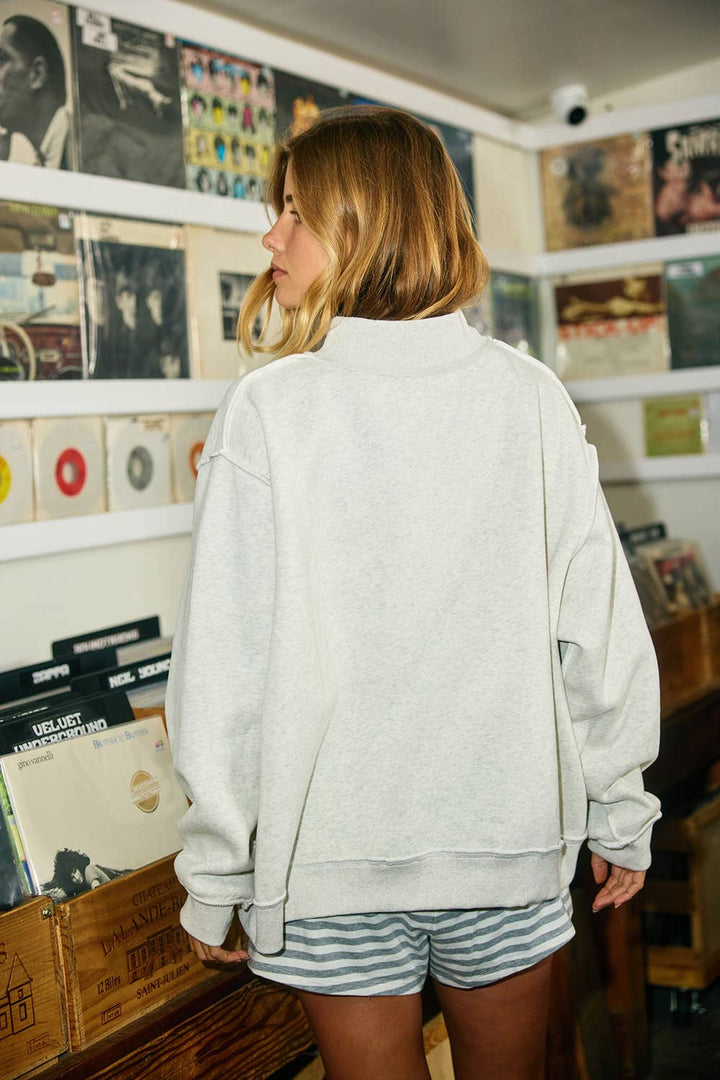 Studio Girl Reversible Mockneck Sweatshirt