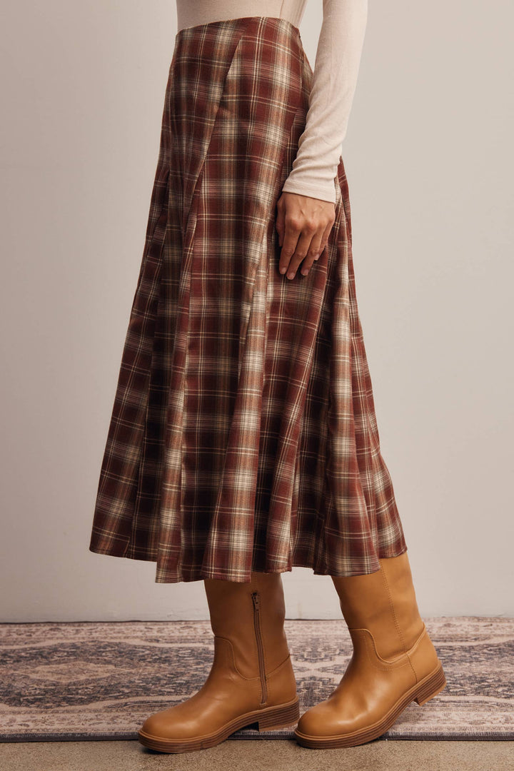 Tessa Plaid Midi Skirt