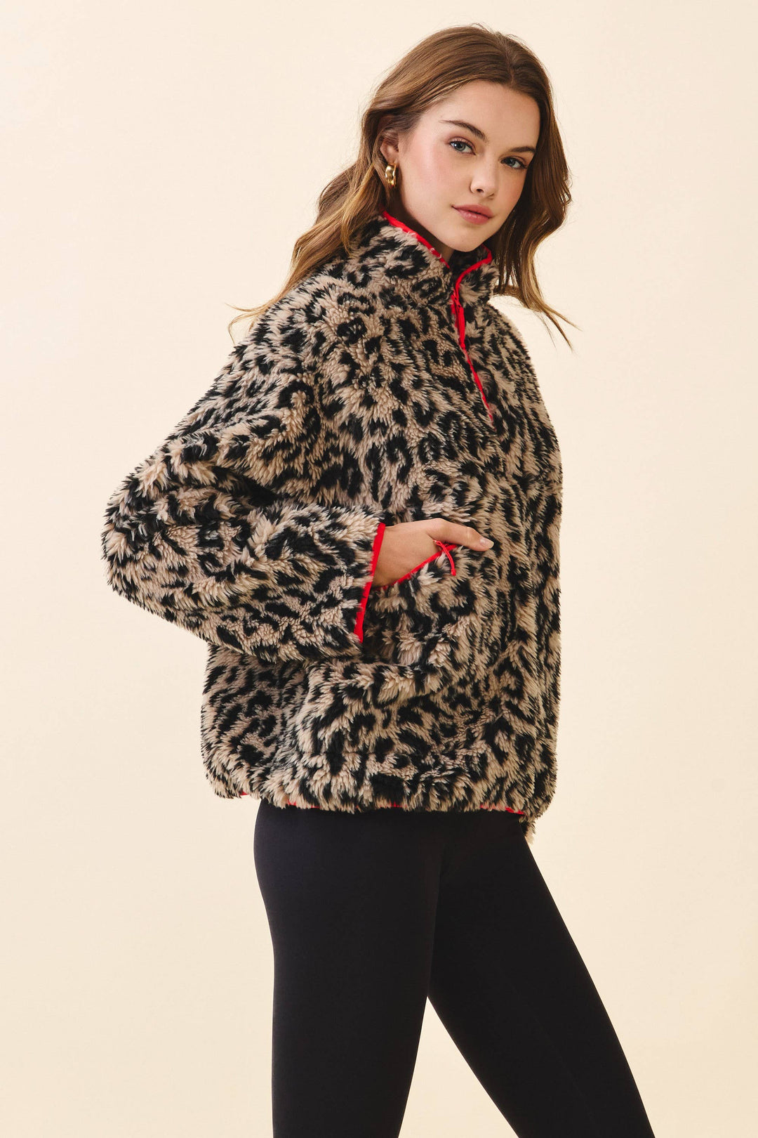 Gia Leopard Faux Fur Pullover