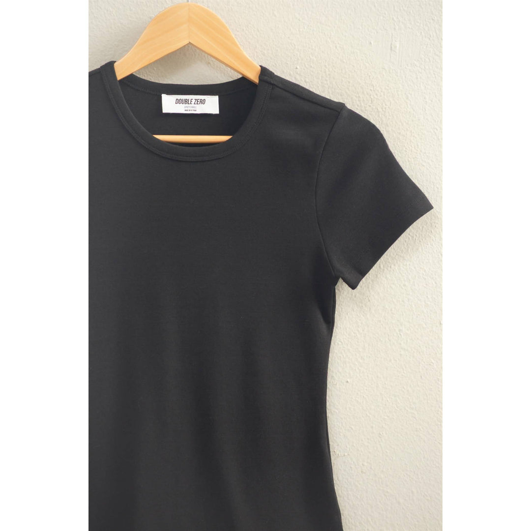 Mineral Washed Crew Neck Short Sleeve Top