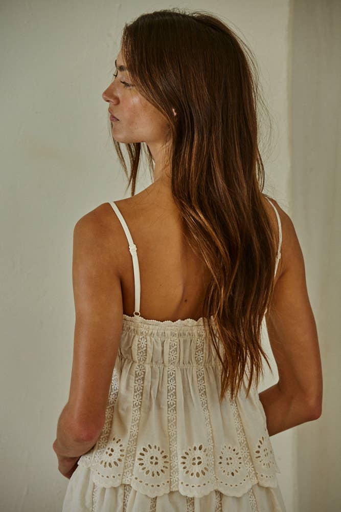 Eyelet Tank Top