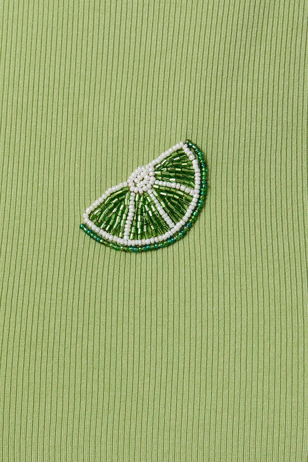 Lime Twist Ribbed Tank Top