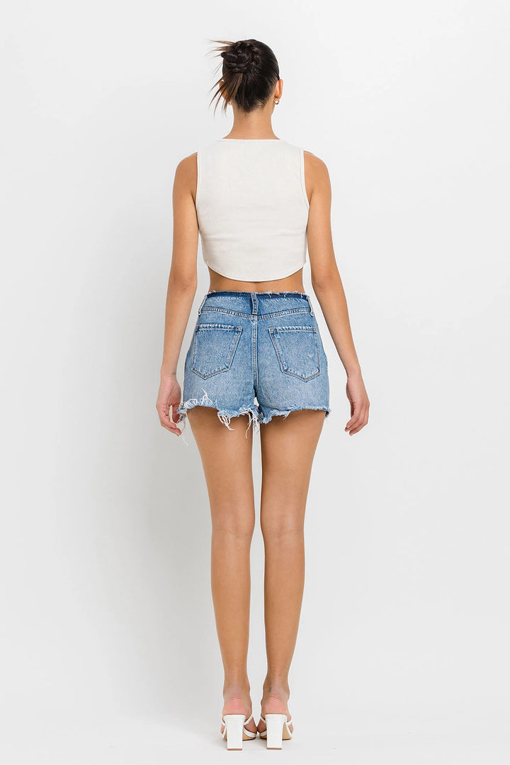Flying Monkey High Rise Bandless Distressed Short