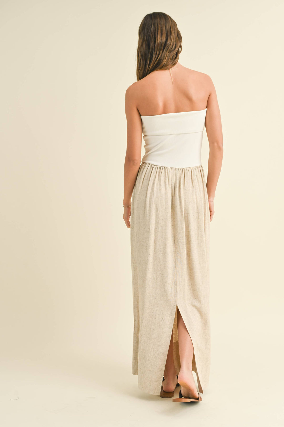 Serena Linen Combo Dress