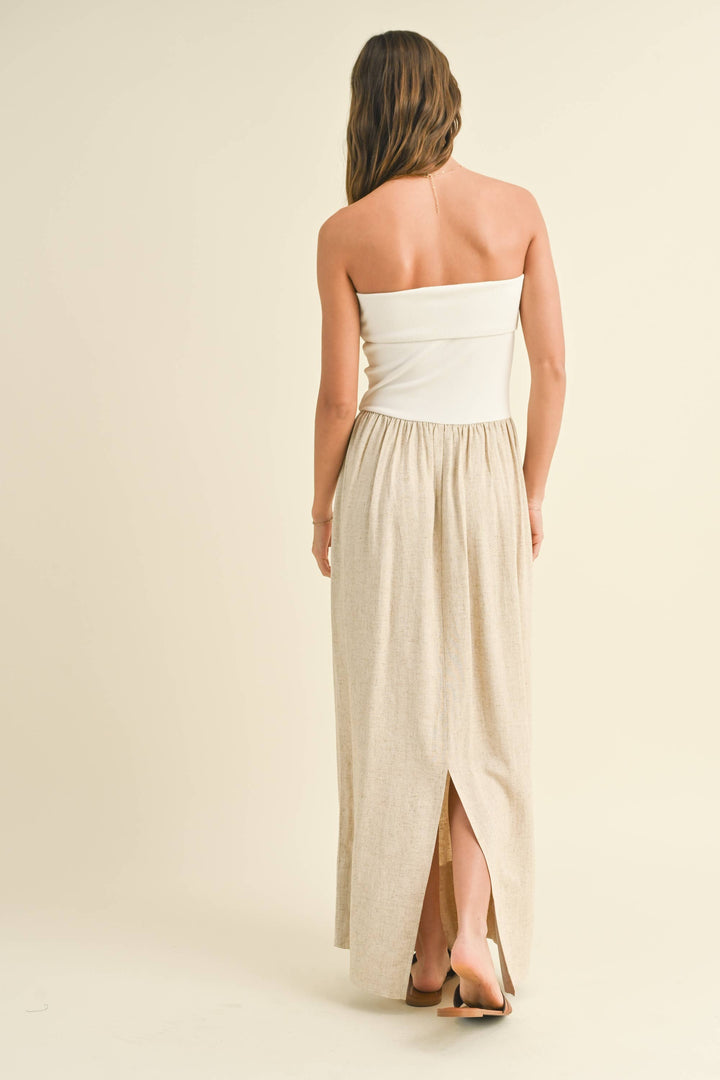 Serena Linen Combo Dress