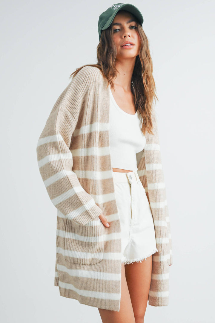 Cape May Stripe Maxi Cardigan