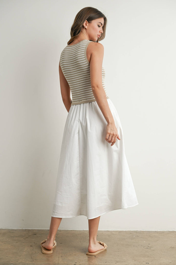 Daria Striped Sleeveless Maxi Dress