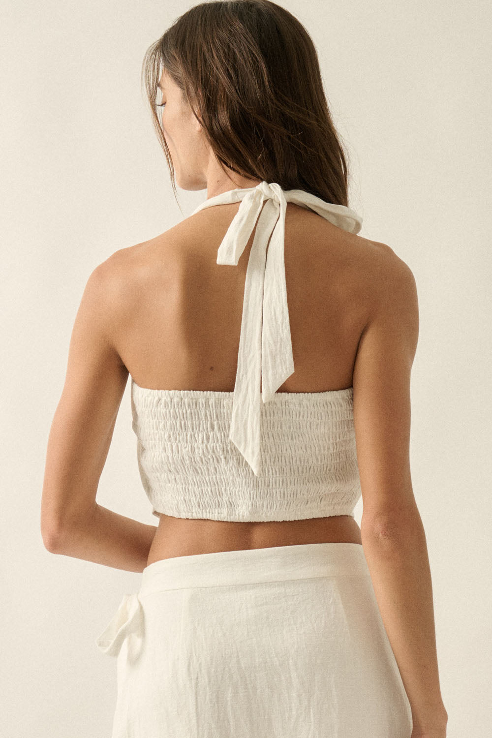 Amalfi Embroidered Halter Top