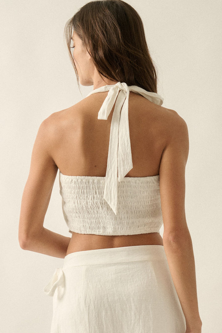 Amalfi Embroidered Halter Top