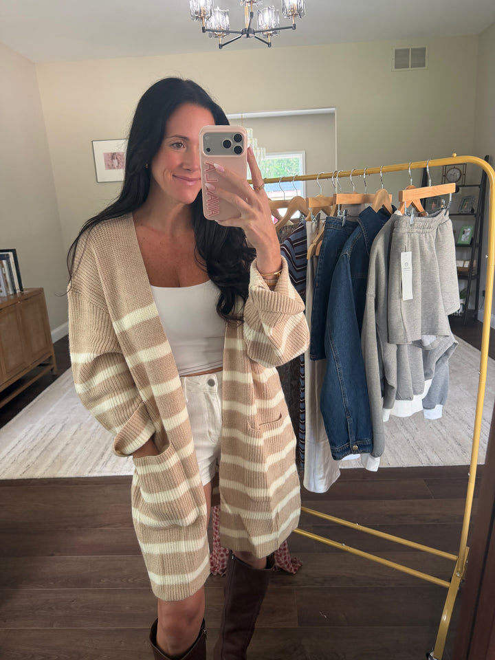 Cape May Stripe Maxi Cardigan
