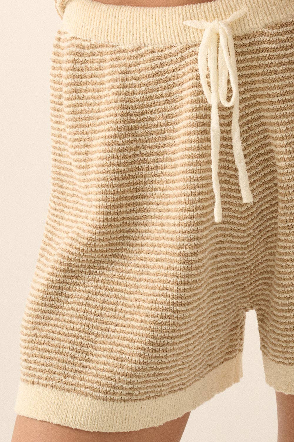 Francesca Striped Knit Sweater Shorts