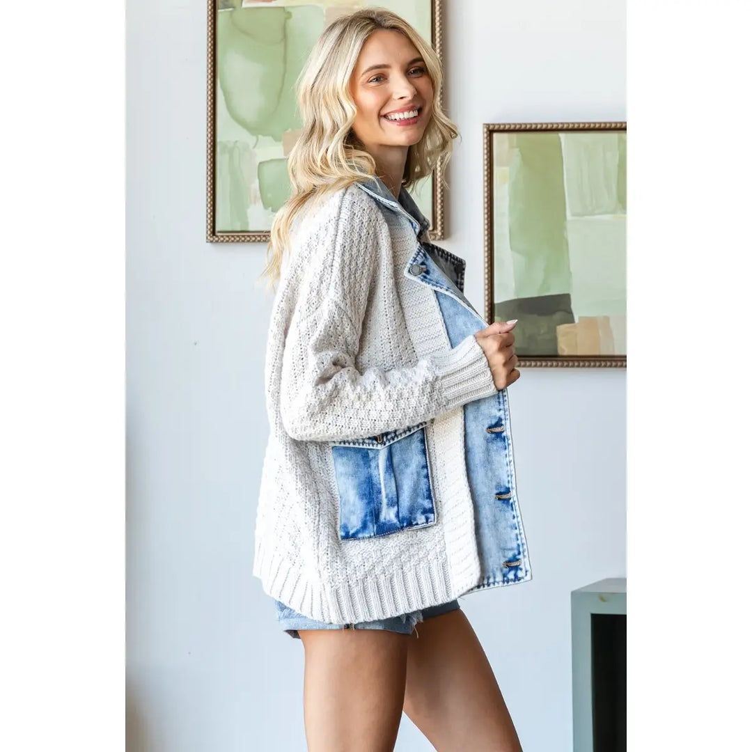 Camden Knit Denim Cardigan Jacket