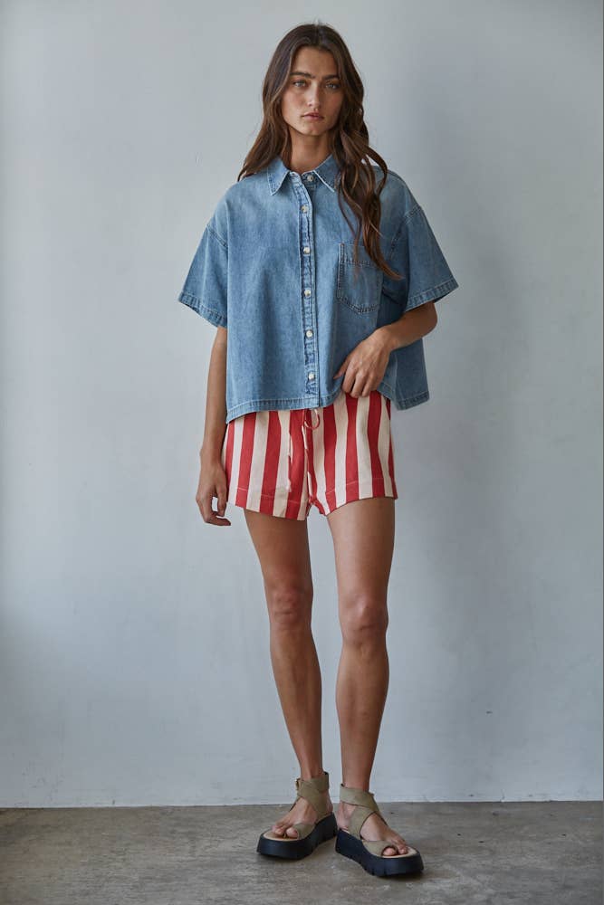 Dockside Chambray Denim Short Sleeve Shirt