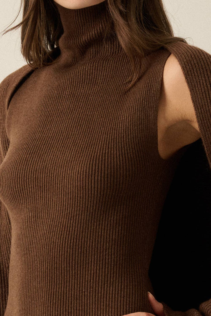Aria Ribbed Sleeveless Midi Sweater Dress