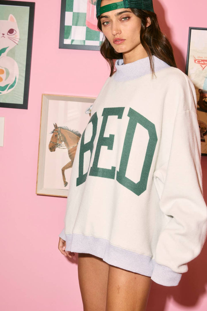 Gym to Bed Reversible Mockneck Sweatshirt