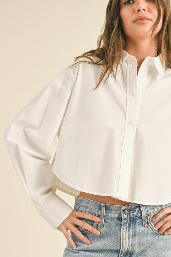 Lina Cropped Button-Down