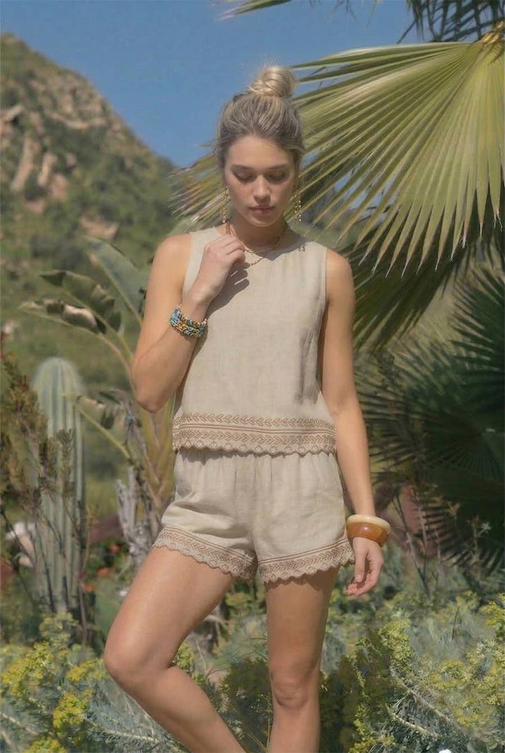 Golden Hour Two Piece Short Set